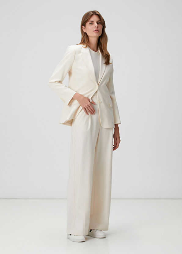 Beymen Club Ekru Geniş Paça Pantolon - 1