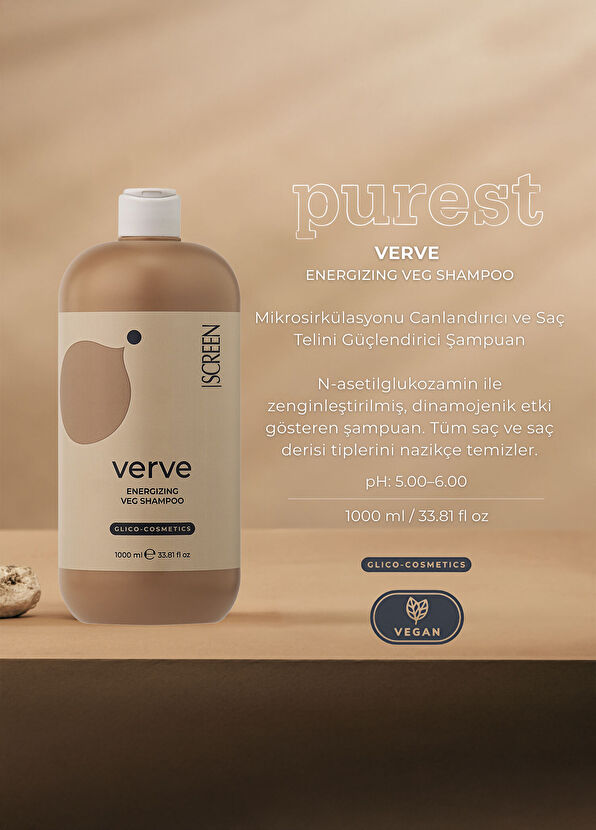 Screen Hair Care Verve Energizing Canlandırıcı Vegan Şampuan 1000 ml - 2