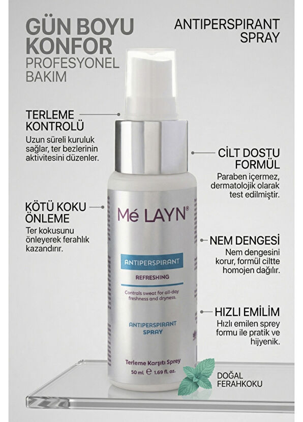 Melayn Antiperspirant Deodorant Spray 50 ml - 2