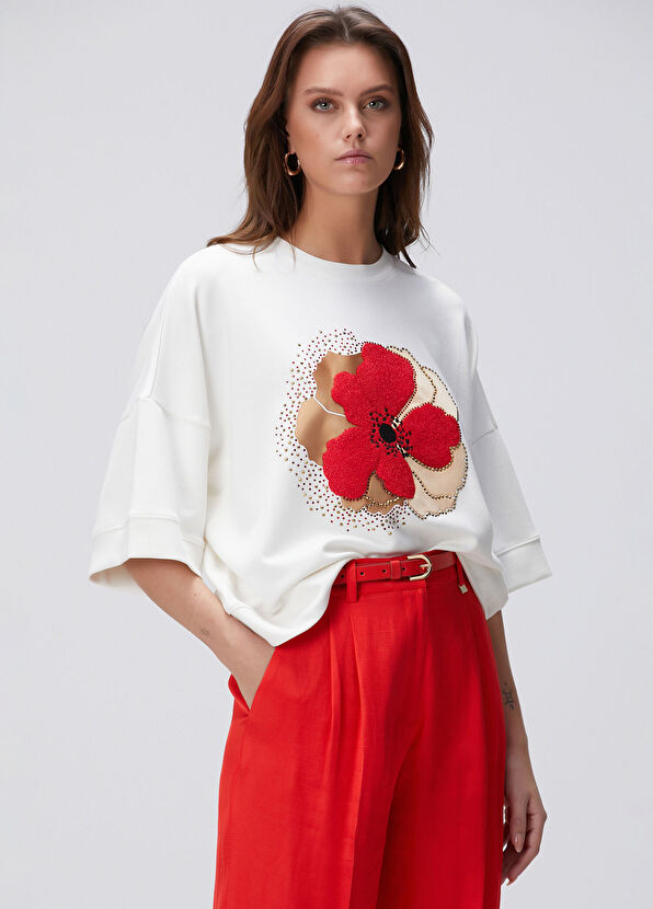 Network Kırık Beyaz Sweatshirt - 2