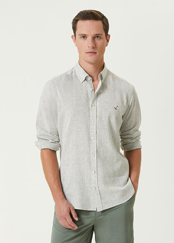 Beymen Club Slim Fit Haki Gömlek - 1