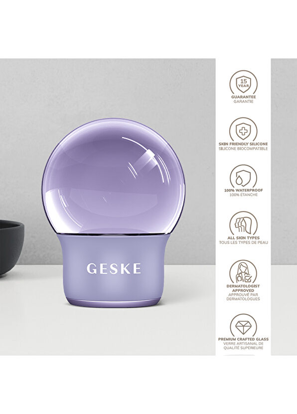 Geske Cool & Warm Face and Body Massager Mor 7'si 1 Arada Serin ve Sıcak Yüz ve Vücut Masaj Aleti - 2
