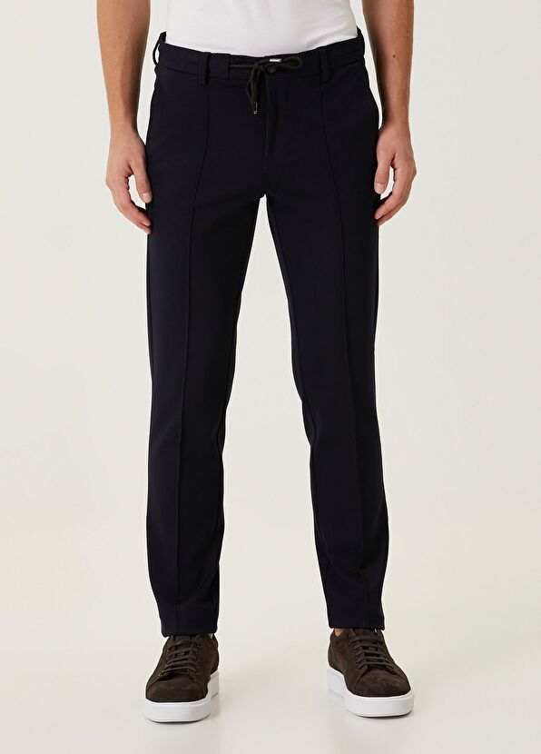 Beymen Club Lacivert Beli Kordonlu Nervürlü Örme Spor Pantolon - 2