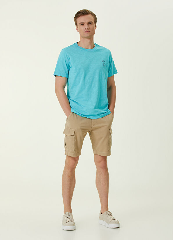 Beymen Club Mavi Logo Nakışlı T-shirt - 2