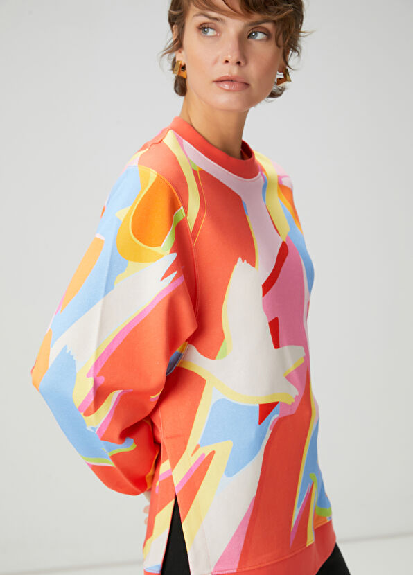 Beymen Club Çok Renkli Kuş Desenli Sweatshirt - 2