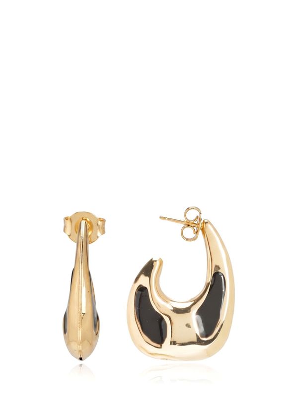 Beymen Club Gold Red Enamel Women's Oval Earrings - 2