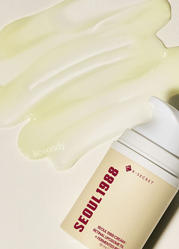 K-Secret SEOUL 1988 Cream Retinal Liposome 1% + Fermented Rice Kırışıklık Leke Önleyici Pürüz Engelleyici Retinalli Yüz Kremi 50 ml - 2