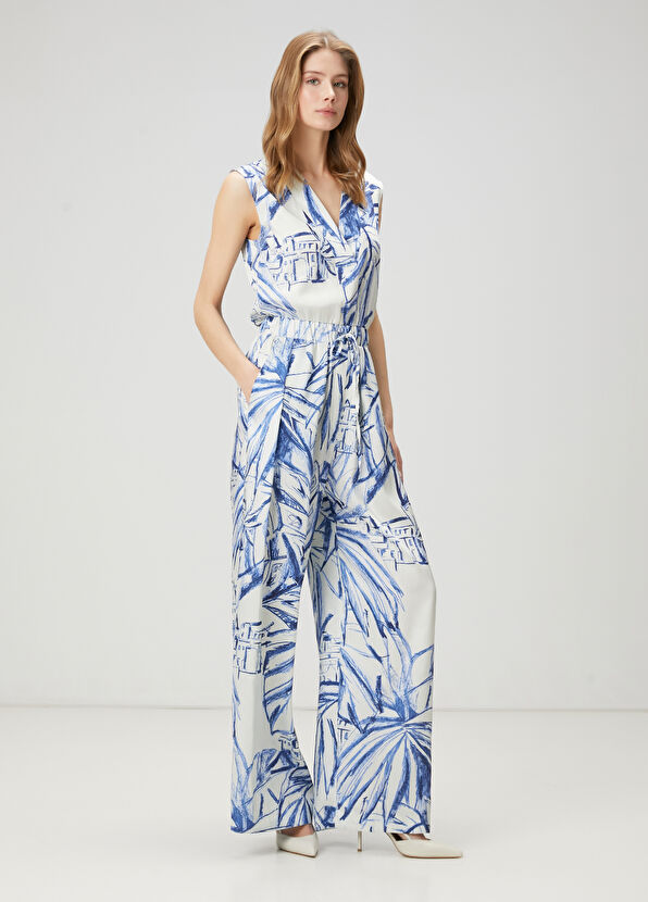 Beymen Club Kırık Beyaz Desenli Tulum - 3