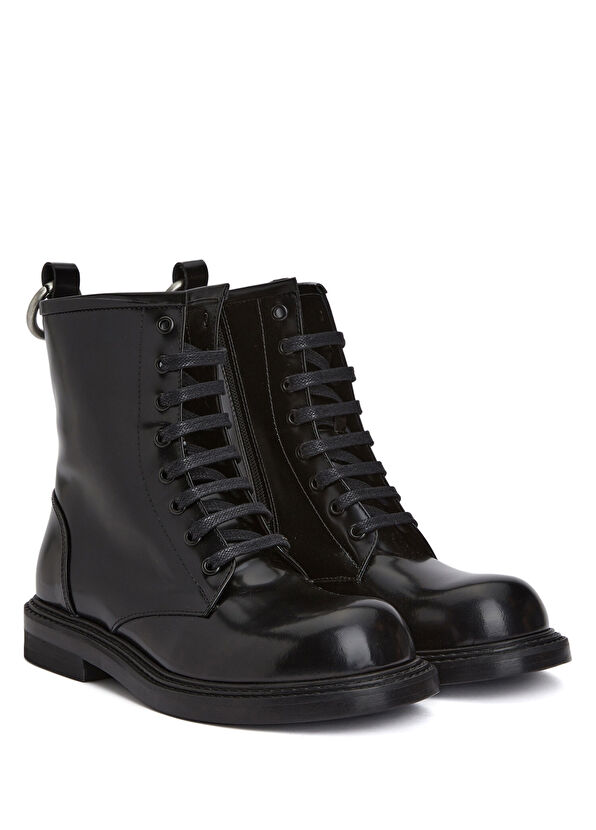 Siyah Kadın Deri Postal Bot - Görsel 3