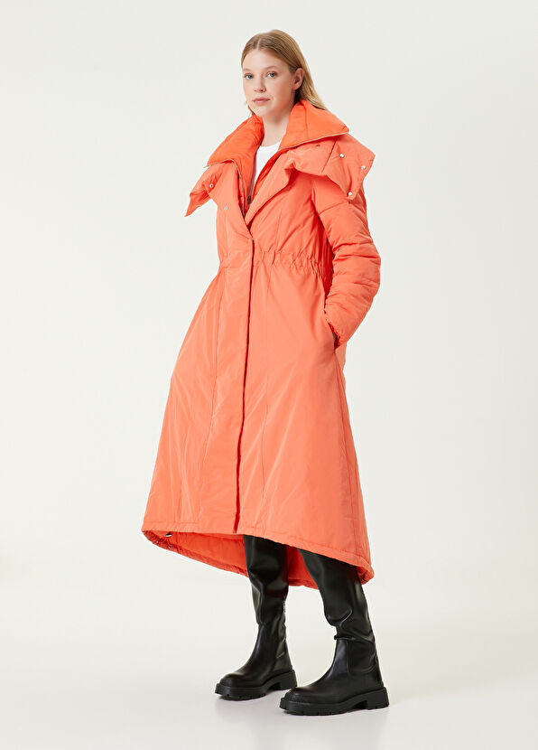 Beymen Club Neon Orange Puff Coat - 4