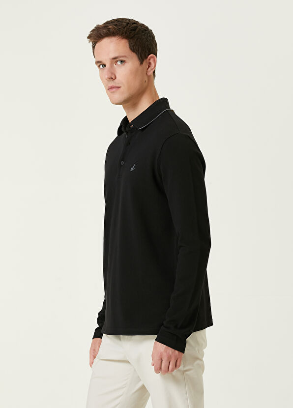 Beymen Club Slim Fit Siyah Polo Yaka Sweatshirt - 4