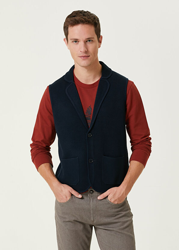 Beymen Club Lacivert Triko Yelek - 1