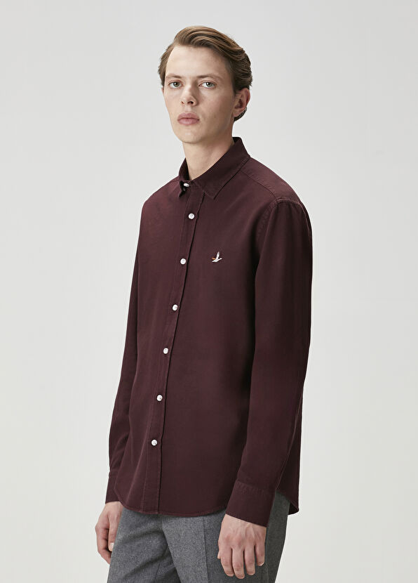 Beymen Club Comfort Fit Mürdüm Dokulu Gömlek - 4