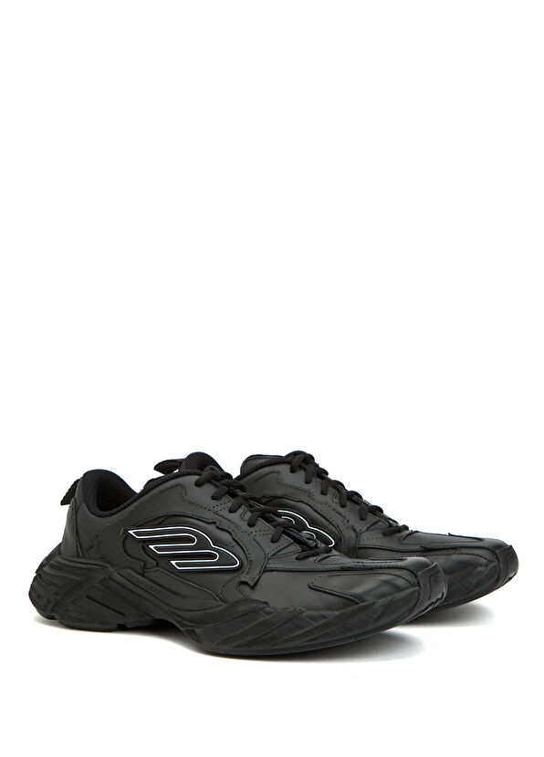 Balenciaga Monday Siyah Erkek Deri Sneaker - 2