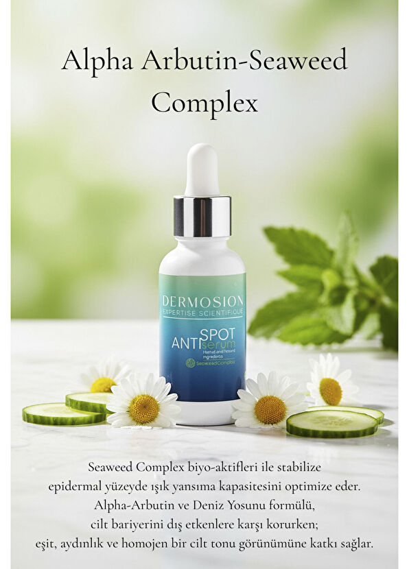 Dermosion Yosun Özlü Alpha-Arbutin Leke Karşıtı Aydınlatıcı Cilt Serumu 30 ml - 2