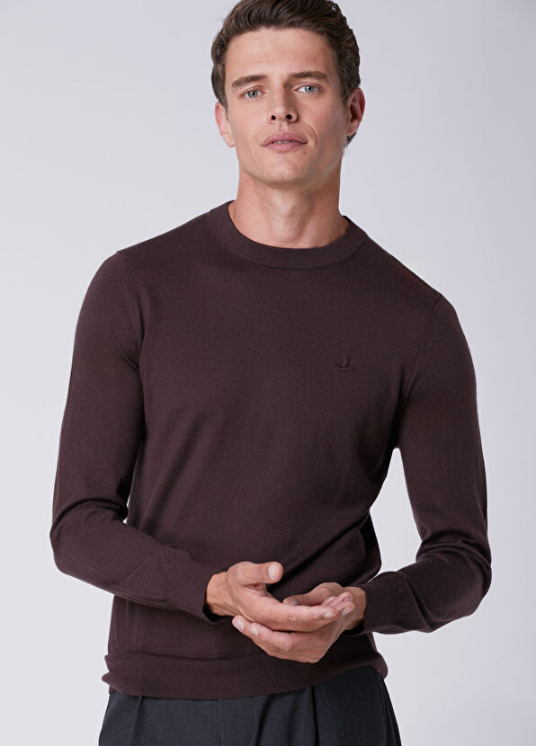 Beymen Club Brown Wool Basic Sweater - 2