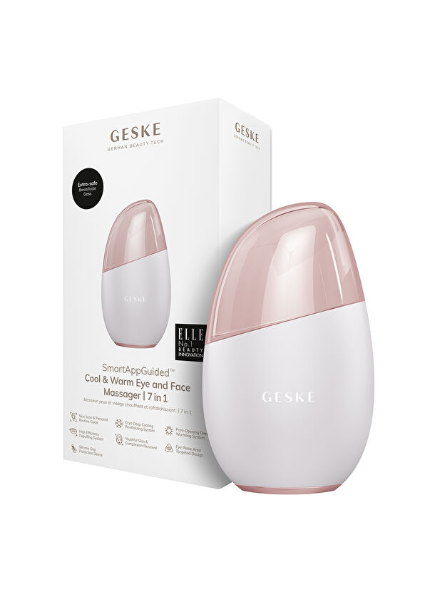 Geske Cool & Warm Eye and Face Massager Beyaz 7'si 1 Arada Serin ve Sıcak Göz ve Yüz Masaj Aleti  - 4