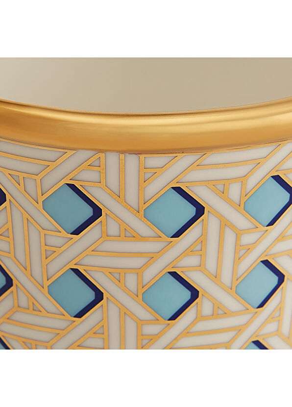 Jonathan Adler Basketweave Ceramic Decorative Bowl - 2