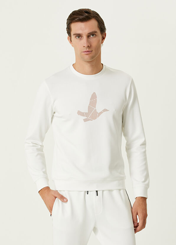 Beymen Club Off-White Logo Detailed Sweatshirt - 1