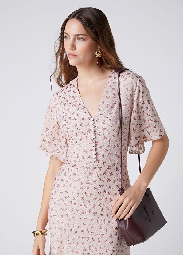 Beymen Club Light Pink Floral Midi Dress - 2