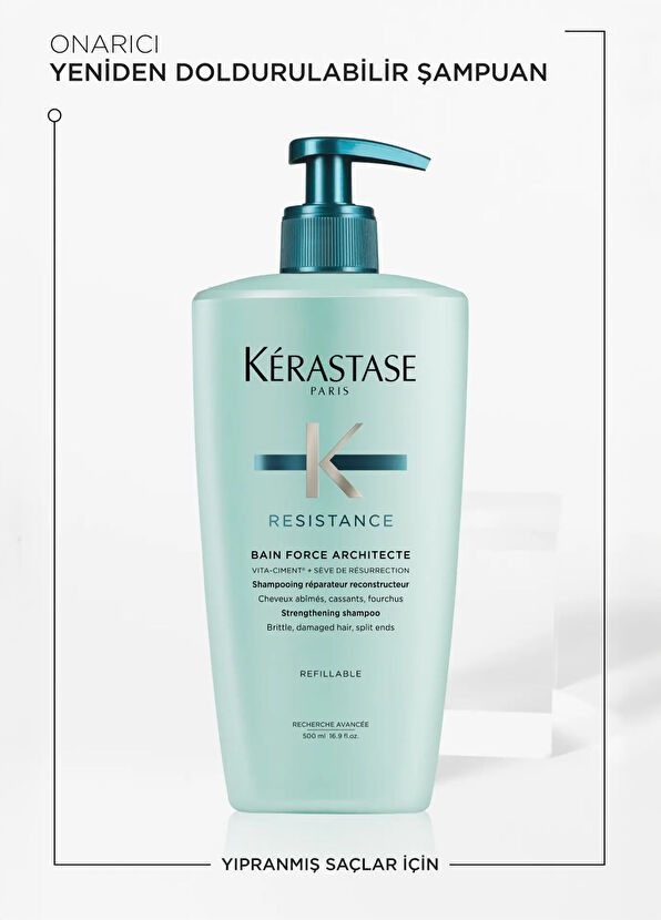 Kerastase Resistance Bain Force Architecte Repair Shampoo for Damaged Hair 500 ml - 3