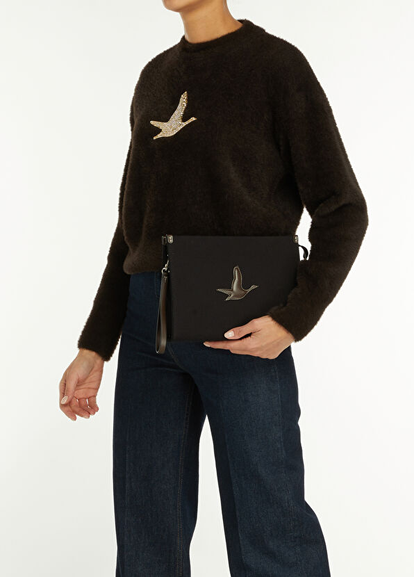 Beymen Club Black Embossed Logo Women's Hand Portfolio - 2