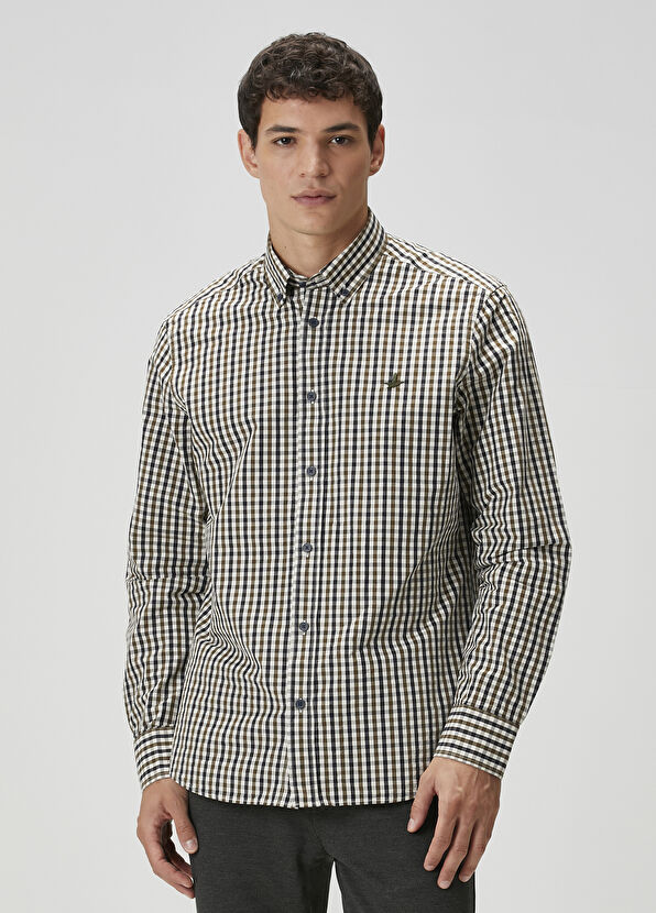 Beymen Club Yeşil Pötikare Desenli Gömlek - 1