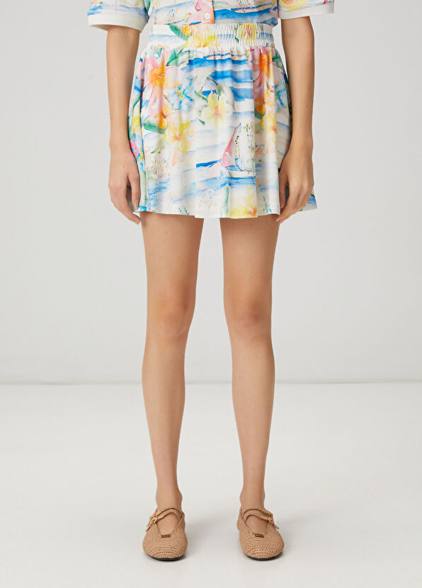 Beymen Club Hawaiian print short skirt - 2