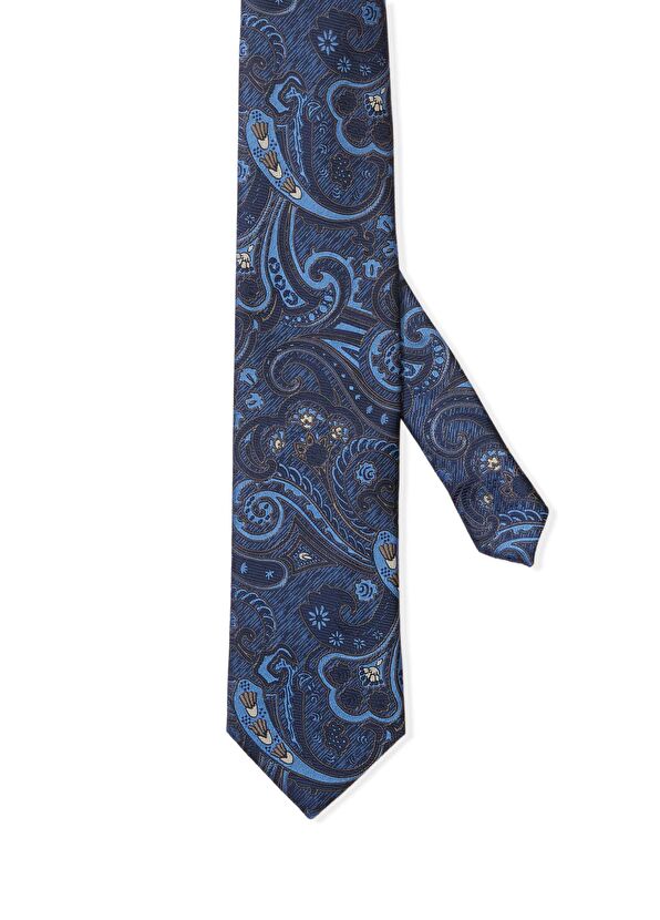 Beymen Club Lacivert Şal Desenli Kravat - 1