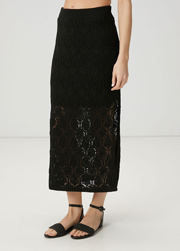 Beymen Club Black Midi Tricot Skirt - 3