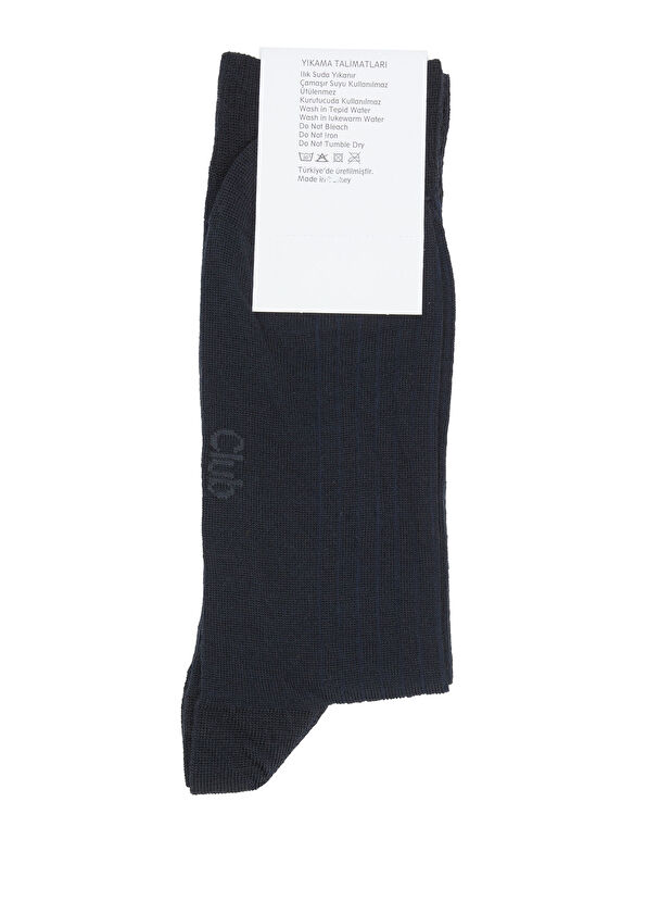 Beymen Club Navy Blue Contrast Goose Men's Wool Socks - 2