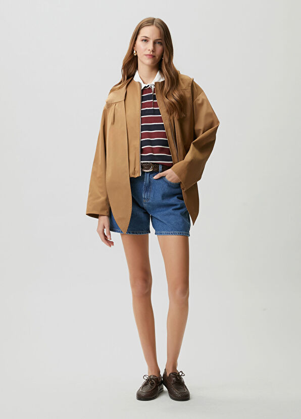 Beymen Club Vizon Fularlı Kapüşonlu Mont - 3