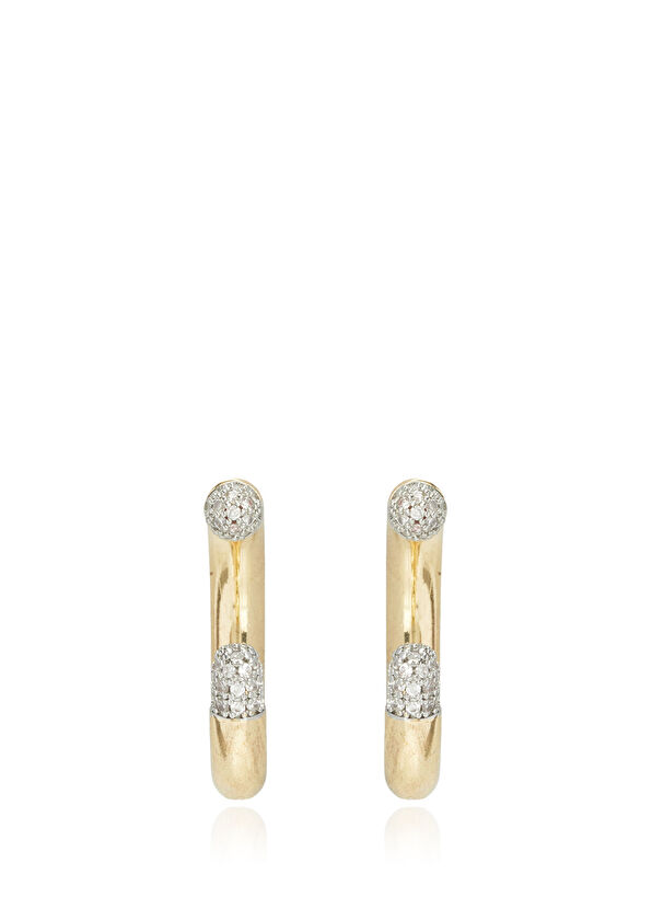 Beymen Club Women's Hoop Earrings With Stones - 1