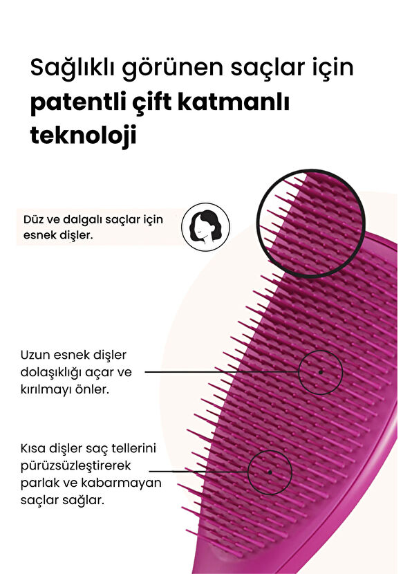 Tangle Teezer Ultimate Detangler Electric Raspberry Hairbrush - 4