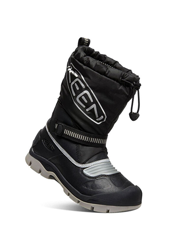 Keen Snow Troll Black Silver Waterproof Unisex Kids Boots - 3