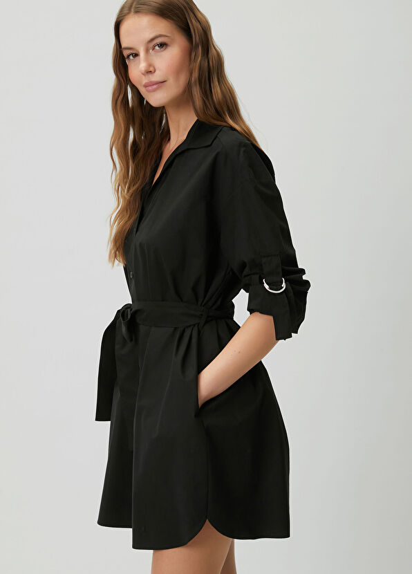 Beymen Club Siyah Mini Gömlek Elbise - 2
