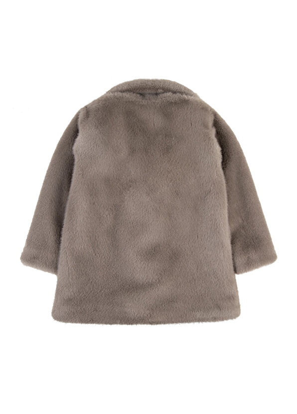 Tartine Et Chocolat Beige Plush Girl's Coat - 2