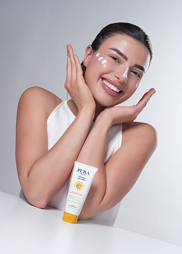 PURA Just for purity Geniş Spektrumlu Akne Karşıtı SPF50+ Koruyucu Güneş Kremi 75 ml - 2