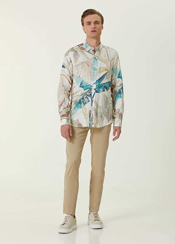 Beymen Club Bej Biye Detaylı Gabardin Pantolon - 1