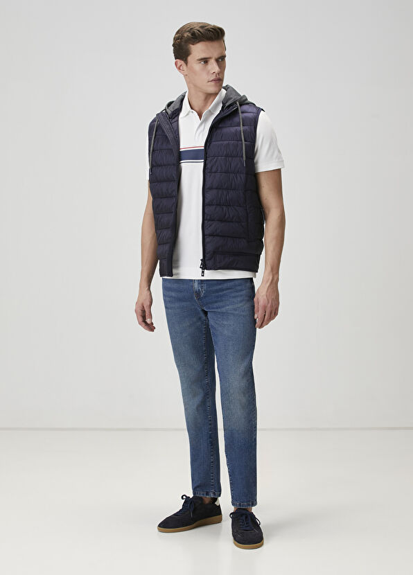 Beymen Club Lacivert Jersey Kapüşonlu Puff Yelek - 2