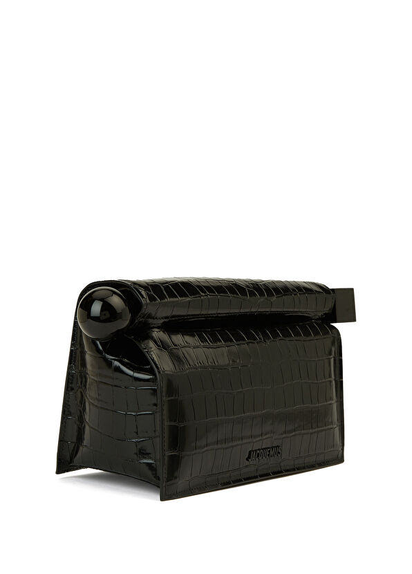 Jacquemus The Rond Carré Siyah Kadın Deri El Portföyü - 2