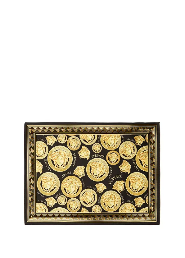 Versace Siyah Gold Medusa 2li Peçete ve Amerikan Servis Se - 3