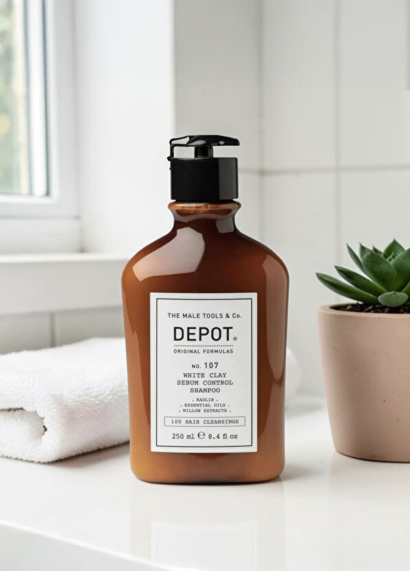 Depot No. 107 White Clay Sebum Control Yağlı Saç Derisi İçin Şampuan 250 ml - 2