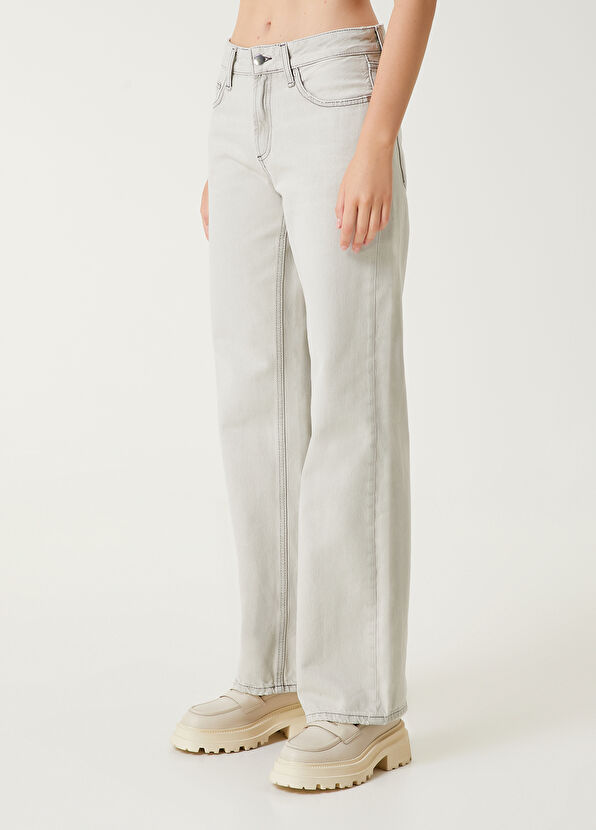 Beymen Club Taş Geniş Paça Jean Pantolon - 2