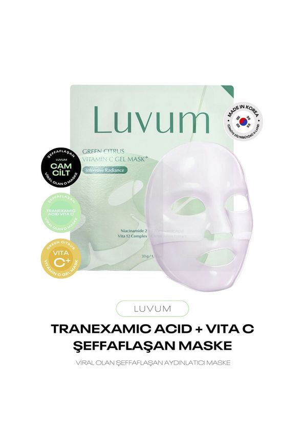 LUVUM Green Citrus Vitamin C Brightening Transparent Gel Face Mask - 2