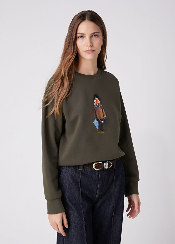 Beymen Club Clubby Haki Taşlı Sweatshirt - 4