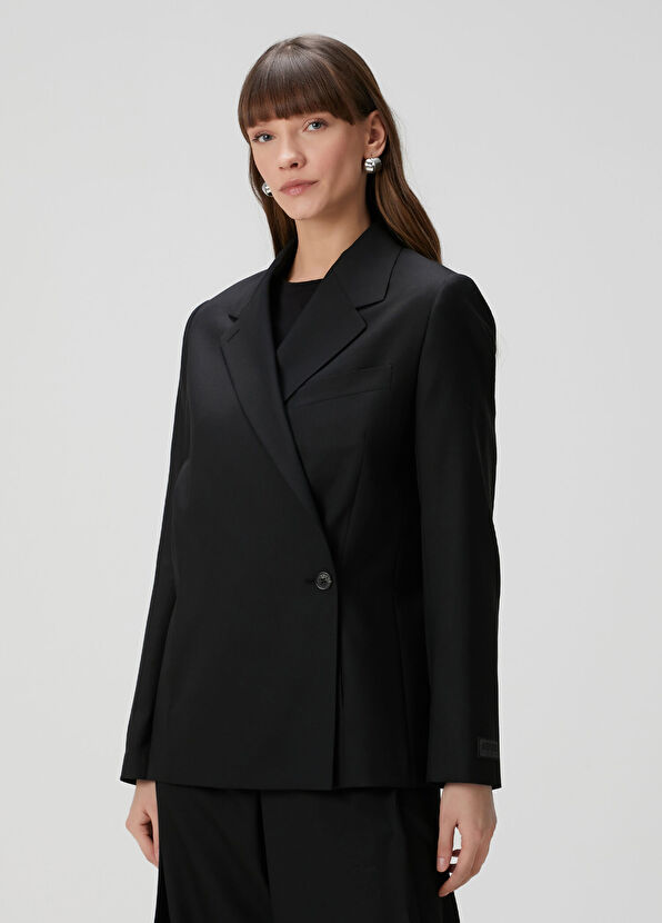 Kenzo Siyah İpek Blazer - 1