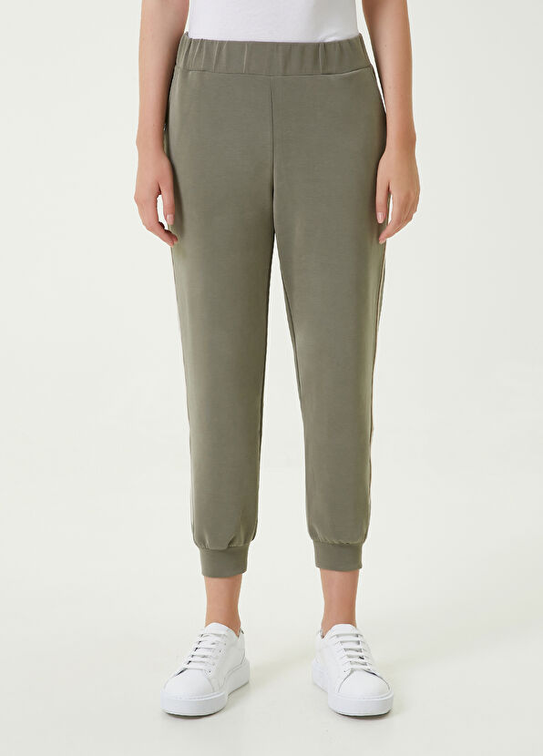 Beymen Club Haki Biyeli Dar Paça Eşofman Altı - 2