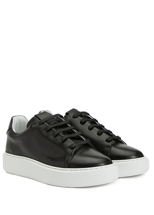Beymen Club Black Women's Leather Sneakers - 2
