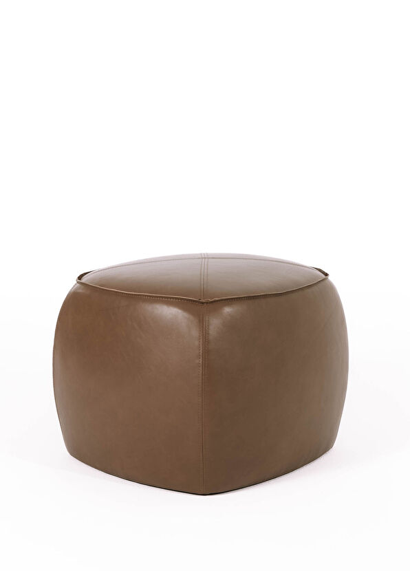 Sancakli Design Harigariga Puffy Tan Leather Pouf - 2